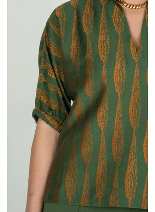 Emily McCarthy Poppy Top, Tuscan Villa Linen