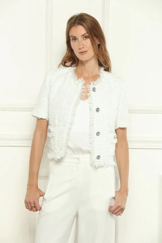 Zero Degrees Celsius Tweed Jacket, White Zero Degrees Celcius