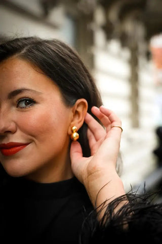 Lisi Lerch Audrey Brushed Gold Earring, Belle of the Ball, Clip-On LISI LERCH