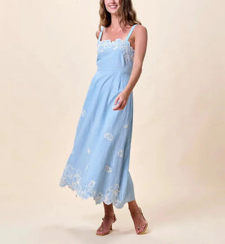 Cleobella Marceline Midi Dress, Glacier Lake CLEOBELLA