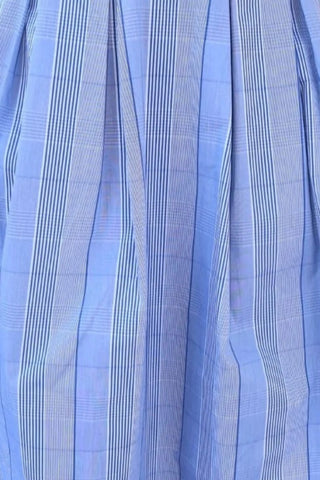 Zero Degrees Celsius Striped Skirt, Blue and White Plaid Zero Degrees Celcius