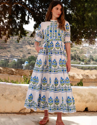 Pink City Prints Matilda Dress, Lapis Meadow Pink City Prints