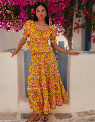 Pink City Prints Katie Top, Provencal Peony Pink City Prints