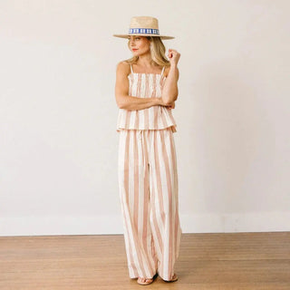 Sunshine Tienda Cherry Pinstripe Daphne Top Sunshine Tienda