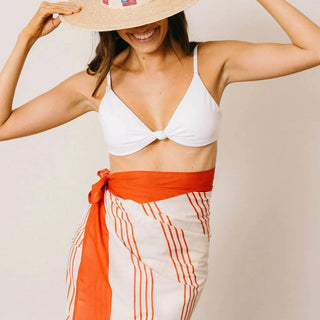 Sunshine Tienda Cherry Pinstripe Sarong Sunshine Tienda